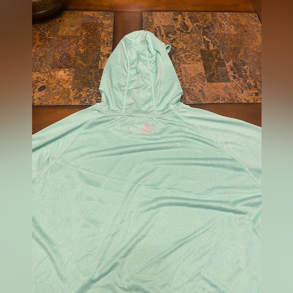 Super nice green moisure wicking Nautica Angler Hoodie - Picture 7 of 7